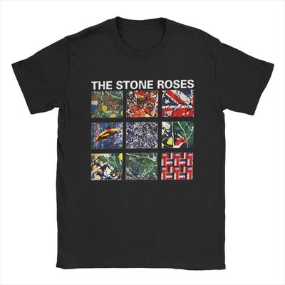 T-shirt Homme Rock The Stone Roses Band Décontracté 100% Coton T-shirt Manches Courtes T-shirts Col Rond Vêtements Grande Taille