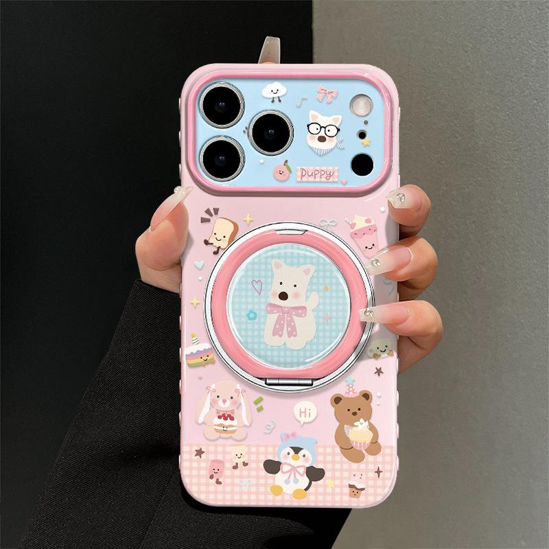 West Highland Applies To Apple 17promax Mobile Phone Case Iphone16 Rotating Bracket 15 Cute 14 High-value Women