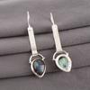 Natural Labradorite Gemstone 925 Sterling Silver Jewelry Handmade Earrings 2.3" EE-166-24