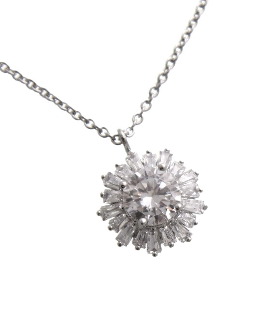 [VINGTAINE] VINGTAINE Necklace, Cubic Zirconia, Elegant Accessory, Cute and Stylish, Simple, C3343-