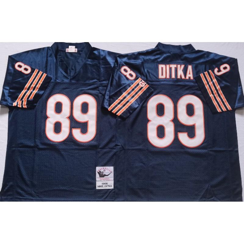 Maglia da Rugby Retro Chicago Bears Uomo Donna Misto Cotone Ricamata Abbigliamento per tifosi sportivi Fitness all'aperto Supporto di squadra