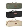 Camping Accessory Storage Bag with Double Zippered Divider Layout and Handle for Tent Stakes Cord and Small Tool