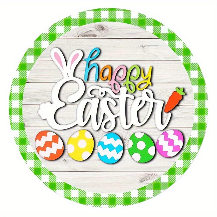 

2d Плоский 20*20см, Пасхальное Украшение для Дома, Пасхальные Яйца Кролик, Деревянный Круглый Креативный Декоративный Логотип, для Дома, Кухни, Сада, Декора для Стен Спальни. 20*20cm