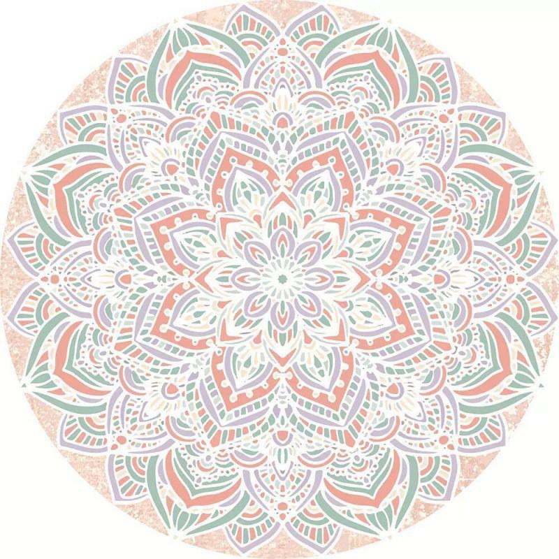Retro Persian Style Round Area Rug Bohemian Floor Mat Living Room Bedroom Office Chair Sofa Coffee Table