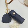 Heart-Shaped Red Leather Mini Bag with Makeup Mirror & Lipstick Charm for Girls