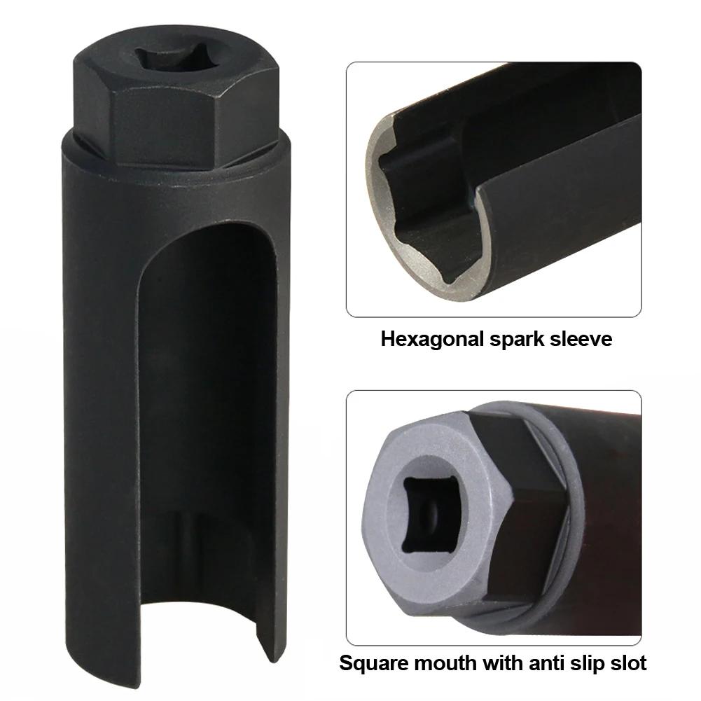 22mm kyslíková kyslíková vakuová lambda sonda, demontážní objímka, černá, úzká ústí, sada autonářadí, 1/2" pohon, 8mm drážka, CR-V ocel