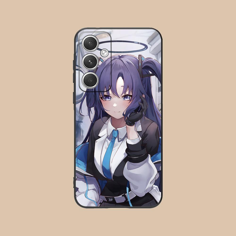 Blue Archive Yuuka Matte Mobile Phone Case for Samsung Galaxy S26 S25 S24 S23 S22 S21 S20 Note20 Plus FE Ultra Colorful Cover
