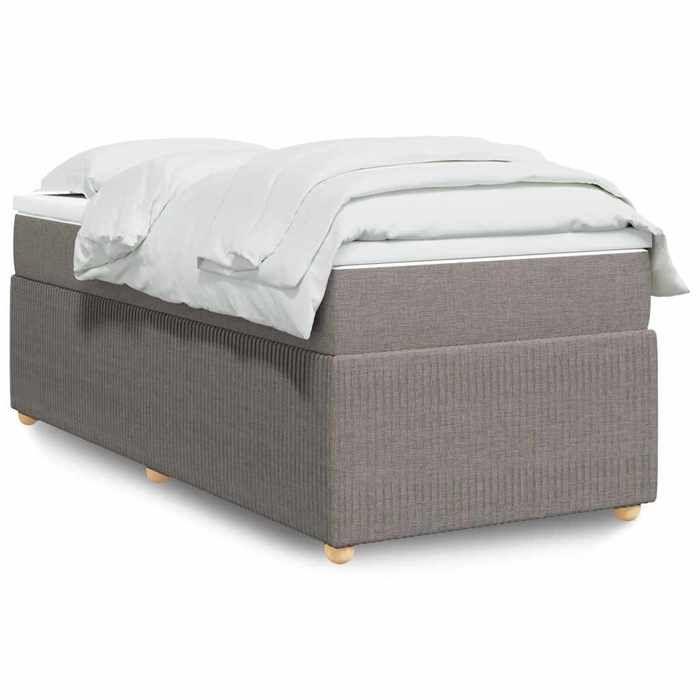 Maison Exclusive - Sommier à lattes de lit avec matelas Taupe 80x200 cm Tissu
