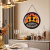 Wooden Halloween Hanging Sign Wall Decoration Scarecrow Pumpkin Design Party Festival Indoor Outdoor Hanging Ornament