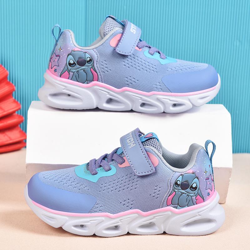 Children's Light-Up Breathable Mesh Sports Shoes for 3-7 Years - Spring/Autumn 2026, Dad Style, Luminous Running Shoes