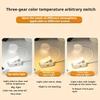 Folding Mini Clip‑on Rechargeable LED Book Lamp, 3 Modes Eye‑Protection Dimmable Light for Bedroom Desk Reading Study Indoor Daily Use Supplies