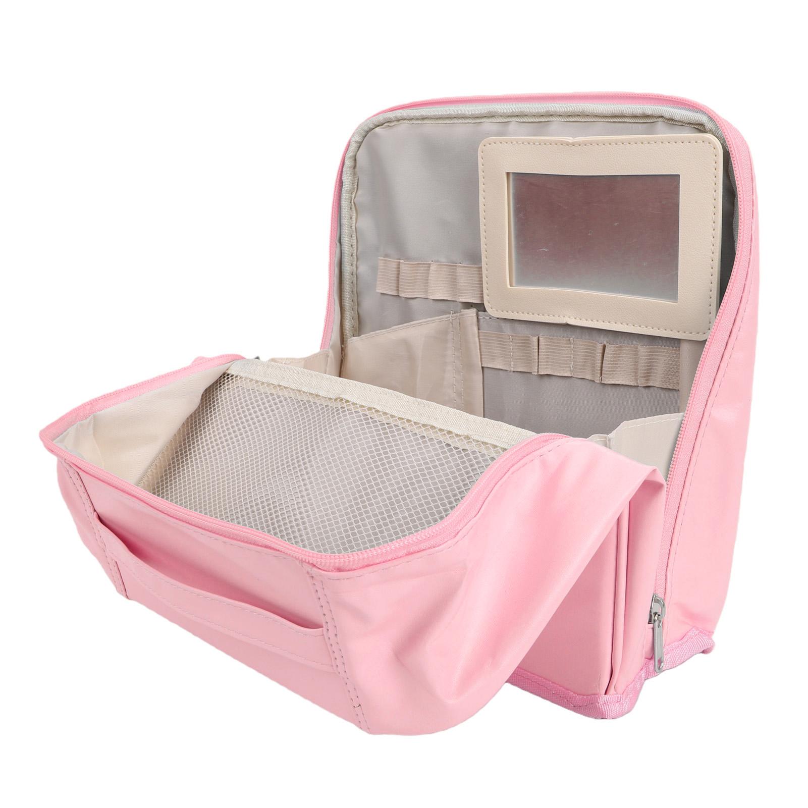 Standing Makeup Bag Large Capacity Water Proof PU Fabric Vertical Makeup   for Women Travel