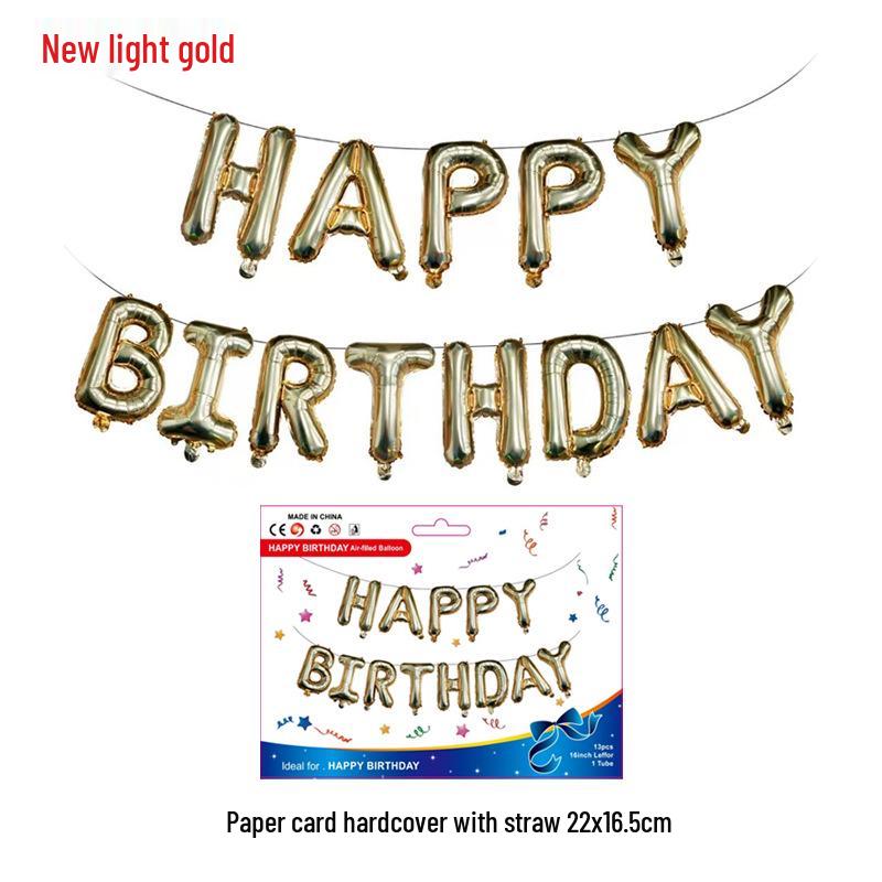 

Slim Rose Gold 16 Happy Birthday Letter Balloon Set