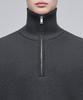 MUSINSA STANDARD Relaxed Ribbed Half Zip Knit [Gray]