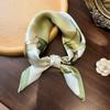 111% Silk Silk Scarves for Women's New Spring and Summer Elegant Lily Mulberry Silk Square Scarves Fashionable Commuting Simple 11 Small Silk Scarves