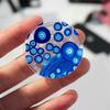 Türkischer Glücksbringer Blauer Nazar-Auge Abstrakter Handygriff Tok Ständer Halter Transparent Griptok für iPhone 13 Samsung Huawei Xiaomi Halterung