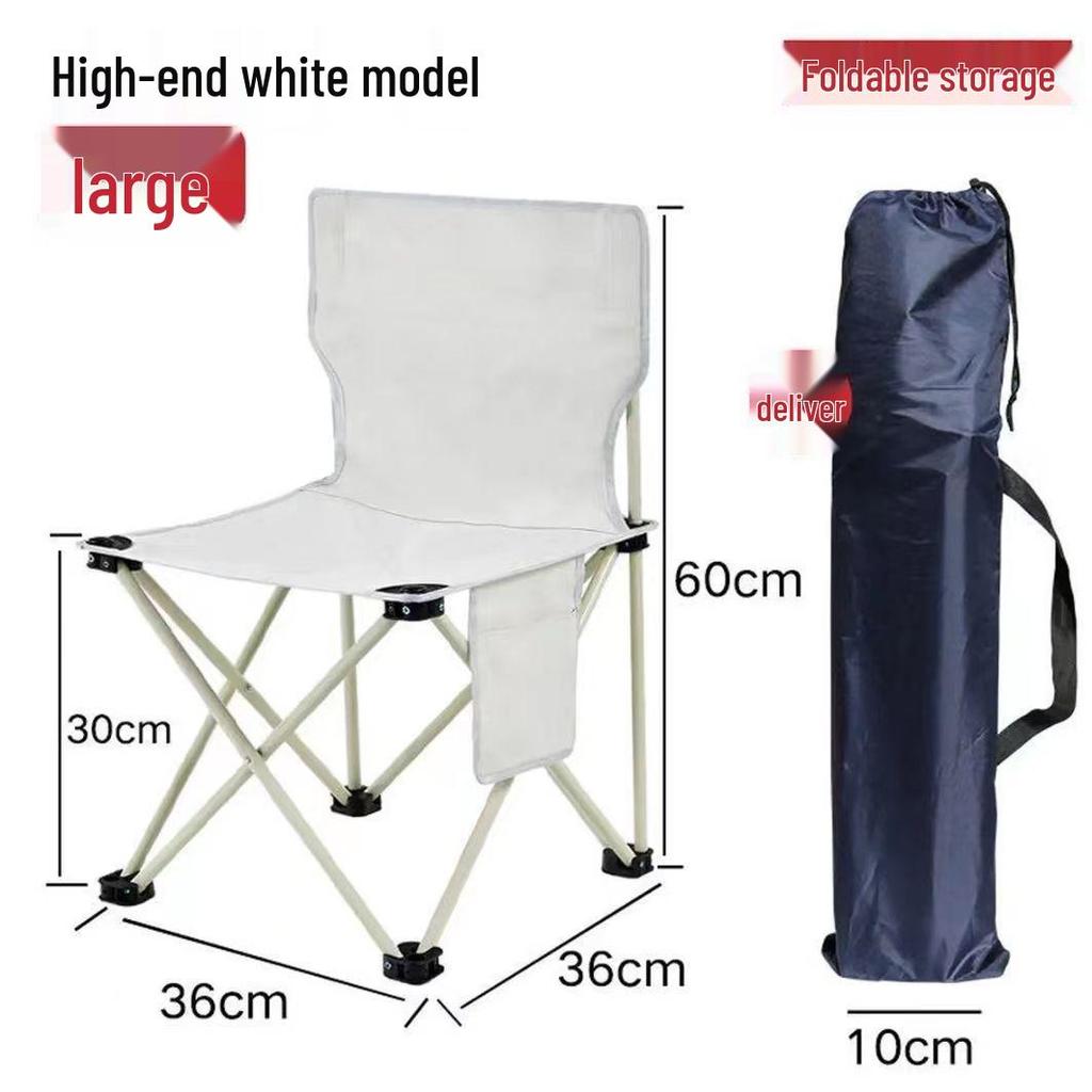 Portable Outdoor Folding Chair with Backrest for Camping, Art Sketching, and Fishing