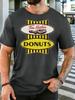 Unisex Vintage Tim Horton Donut Marke Schild Grafik Baumwolle Kurzarm T-Shirt Rundhals Weich Herren Sommer Atmungsaktiv Täglich Straße Oberteil