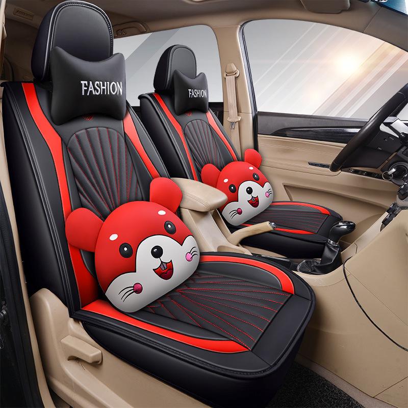 2020 Full Coverage Cartoon Leather Car Seat Cushion