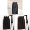 High Waist Slimming Asymmetrical Skirt With Slit For Office And Casual Wear