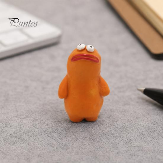 Exaggerated Expression Figurine Cute Ugly Mud Figure Desktop Decoration, Funny Resin Cartoon Hand-painted Statue, Hand-Painted Tabletop Sculpture for