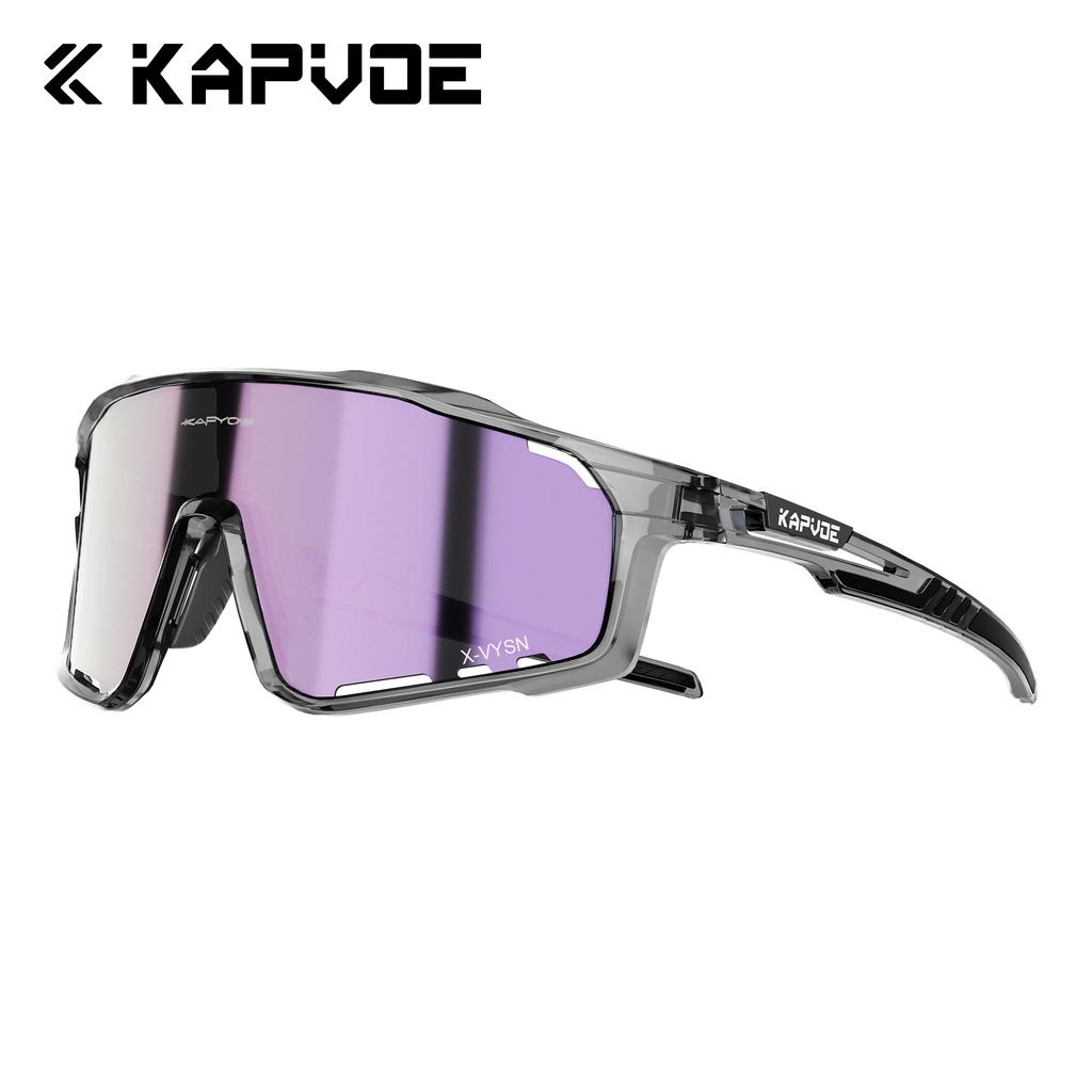 Kapvoe 3lens Cycling Glasses for Men MTB Sunglasses Mountain Bike Bicycle Eyewear Women Sports Goggles Road Speed Skating