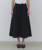 CLUNY Wide Tie Flare Long Skirt - Navy