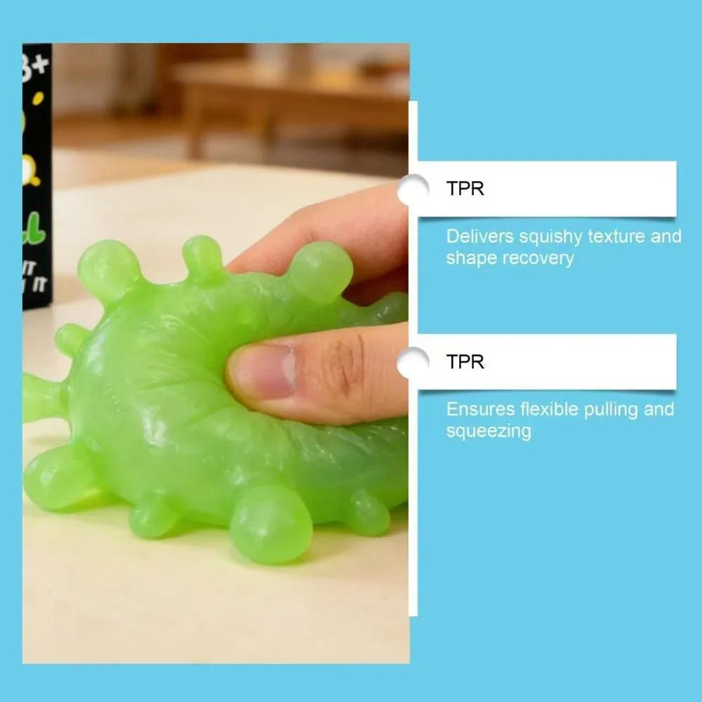 1 Stuks Virus Splash Vorm Squishy Bal Langzaam Rijzend Zacht Stressverlichtend Genezend Speelgoed