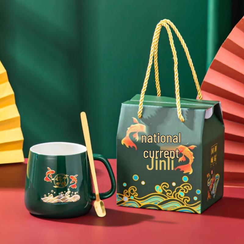 Jiemengzhe Guochao Набор подарочных стеклянных кружек с карпами