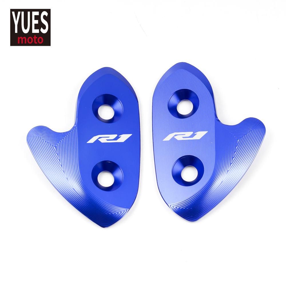 Moto Accessories Mirror Hole Cover Windscreen Driven Mirror Eliminators Cap For YAMAHA R1 R1M YZF R1 2015 2016 2017