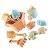 10PCS Sand Toys Beach Toys Sand Molds Beach Shell Bucket Shovel Rake Sand Play Set for Kids Toddlers