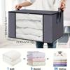 3/6pcs Large Capacity Foldable Fabric Storage Bags - Perfect for Clothes, Blankets, Ideal for Bedroom, Wardrobe Organization, Under-Bed Storage
