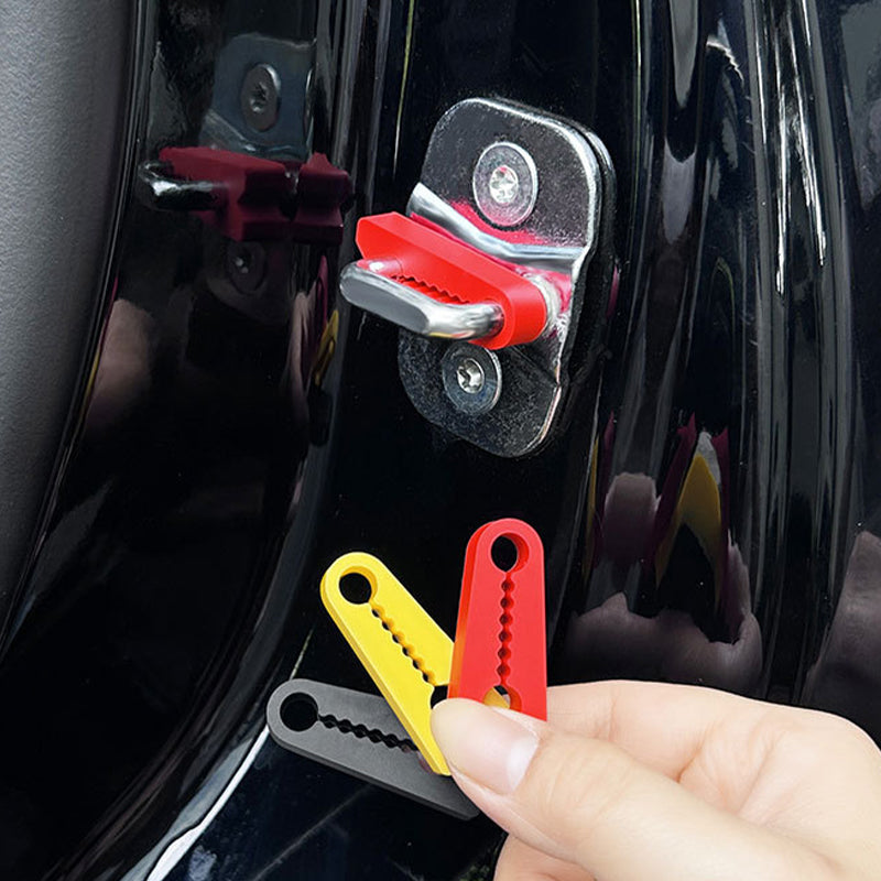 4pcs Car Door Anti-Shock Pad Silicone Buffer Cushion Noise Reduction Sticker Protector for Vehicle Door Lock Auto Accessories