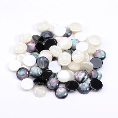 30pcs Resin Cabochon Beads 10 12mm Imitation Shell Pattern Round Flat Cabochon Cameo For Jewelry Making DIY Bracelets Necklace