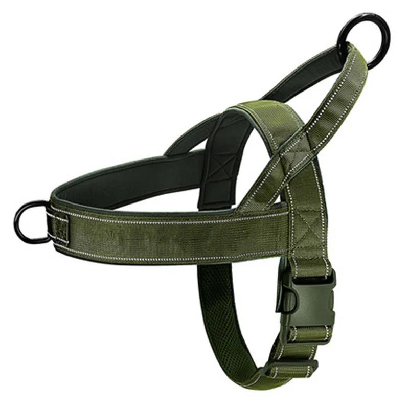Heavy Duty 1000D Nylon No Pull Dog Harness for Large Dogs Adjustable Outdoor Training Vest with Handle