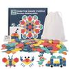 DIY Dětské Dřevěné Hračky 155ks Dřevěné Puzzle Set Barevné Montessori Vzdělávací Hračky Pro Děti Dětský Dárek