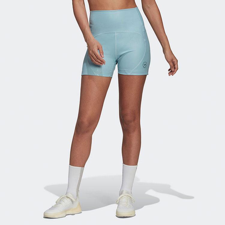 Adidas Solid Color Tight Yoga Fitness Shorts Women Shorts Sky-Blue HD9066