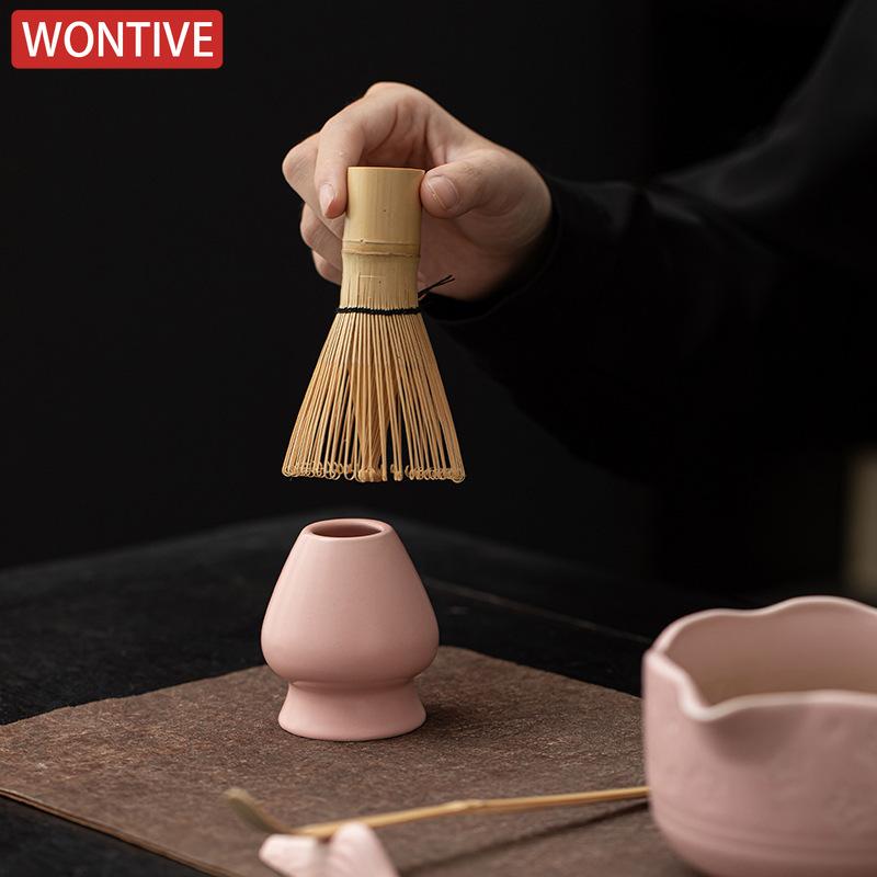 4/8Pcs Japanese Matcha Set with Ceramic Bowl Bamboo Matcha Whisk and Tea Scoop for Tea Lovers Gifts Tea-making Tools Accessories