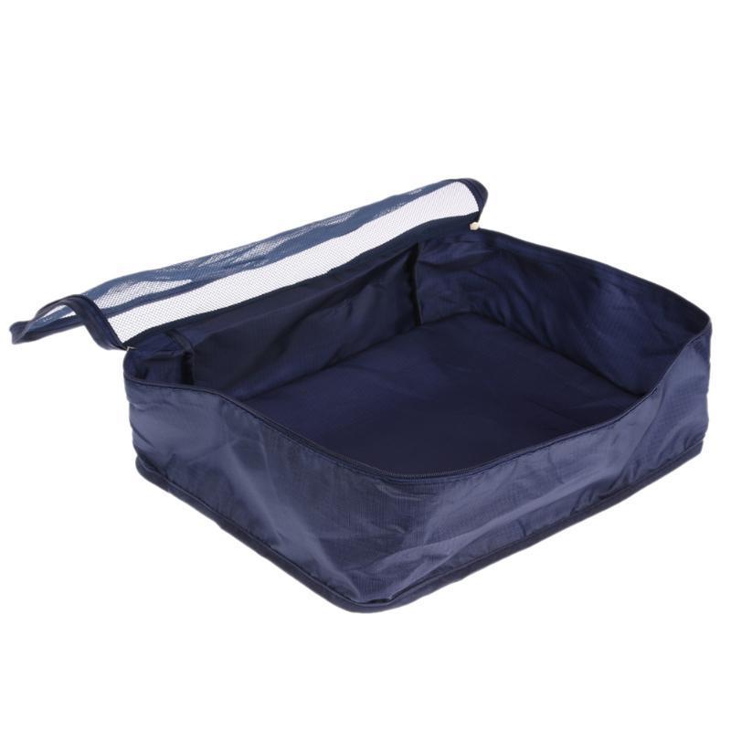 Travel Waterproof Nylon Zipper Mesh Storage Bag Set For Clothes Pouch Luggage Organizer Container