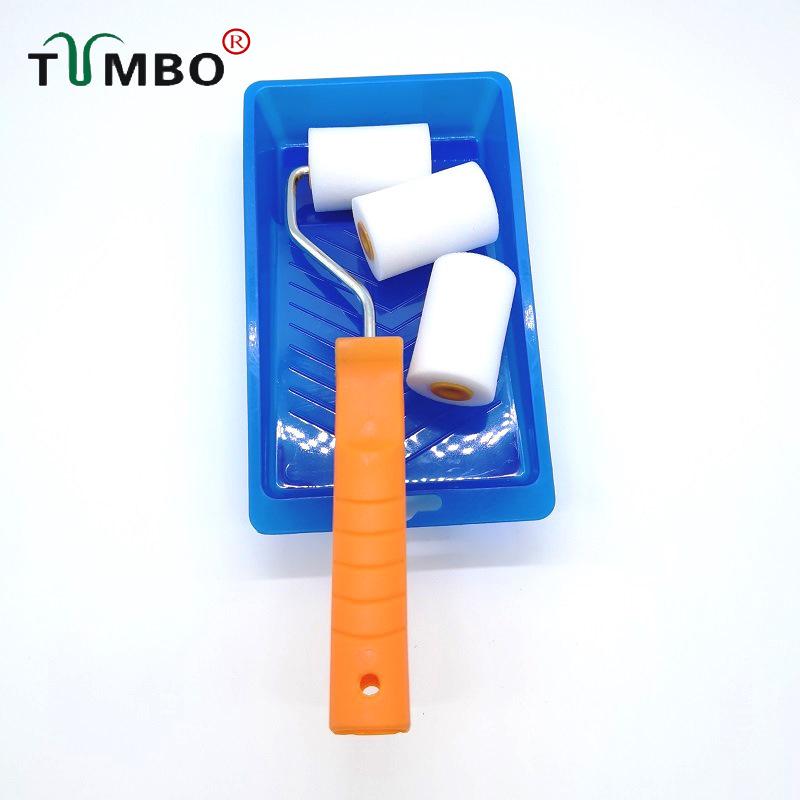 Oil-Based 2-Inch Sponge Roller Set with Tray for Latex Paint