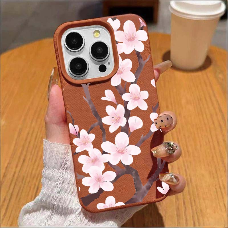 Case For RENO 15 15F 11F 12F 14 PRO 10 5 Lite 5F OPPO A3 A5 A6 PRO A2 A3X A5X A40 A94 Soft Pink Violet Flowers Matte Cover