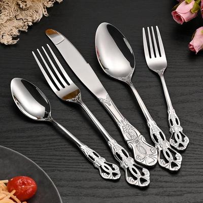 Royal Serie Edelstahl Besteckset: Messer, Gabel, Löffel – Ideal für westliche Küche und Hotelgeschenke