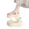 Rome Heightening Sandals Women's Summer 2025 New Platform Matching Skirt Fashion Temperament Small Muffin Shoes