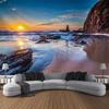 Beach Sunset Scenery Tapestry Wall Hanging Bohemian Calico Tapestry Home Wall Decor Bedroom Decor