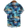 Hawaiian Shirts For Male Flower Pattern Men's Casual Short Sleeved Top Summer Oversized Streetwear Original Men Clothing