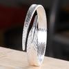 Women's Vintage Simple Angel Feather Bangle Adjustable Opening Cuff Bracelet