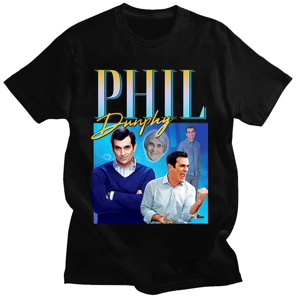 Phil Dunphy TV Show T Shirt Women Harajuku Interesting Graphics Short Sleeve Unisex Tee Tops Cotton Plus Size Casual Streetwear L