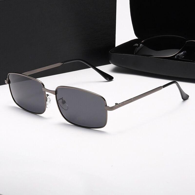 2023 Men's Polarized Metal Sunglasses with Color-Changing Lenses - Fashionable Small Frame & Night Vision Driving Glasses