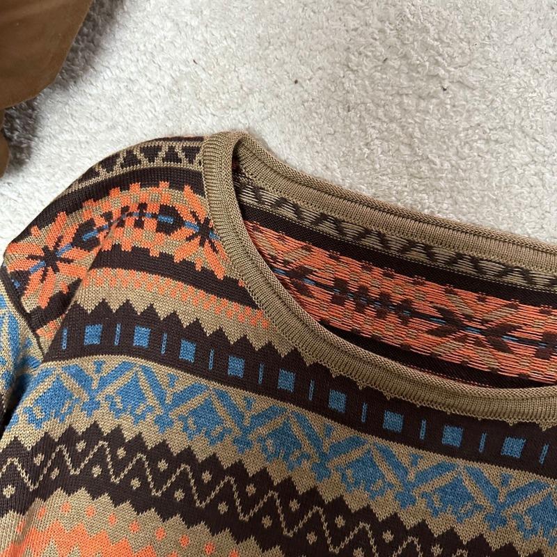 Sweater for Women Autumn Winter Thickened Pullover Warm Knitted Striped Crew Neck Base Layer Stretchy Long Sleeve Oversize Jumper Tops