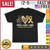 Peace Love Cure Childhood Cancer Awareness Leopart Heart T Shirt Men Women NEW